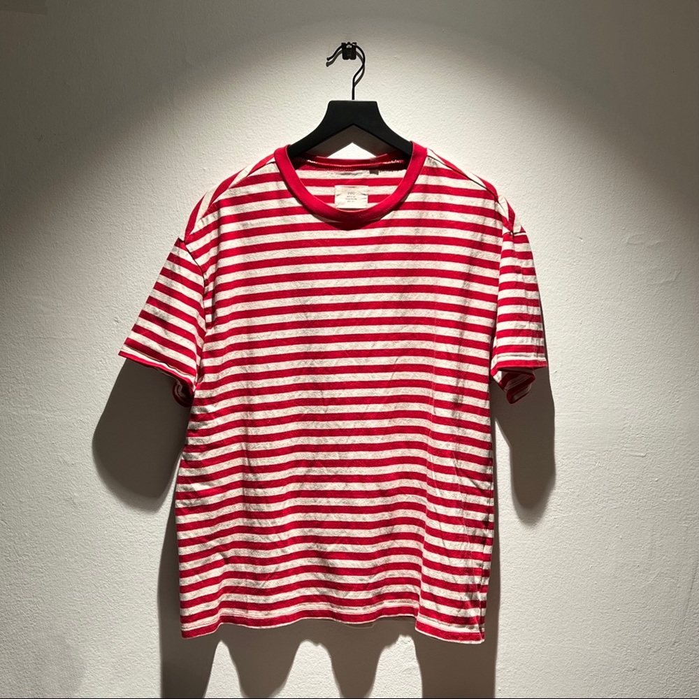 FOG Collection 2 Oversized Red and White Striped T-Shirt